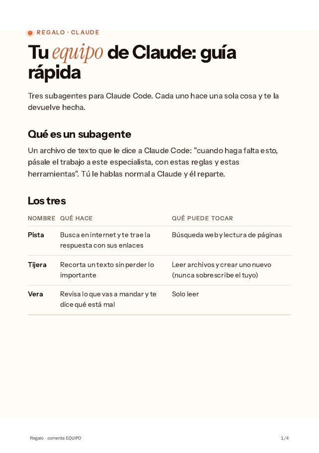 La primera página del regalo